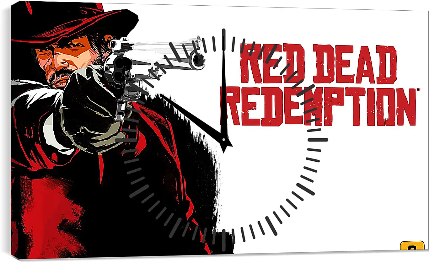 Часы картина - red dead redemption, cowboy, hat
