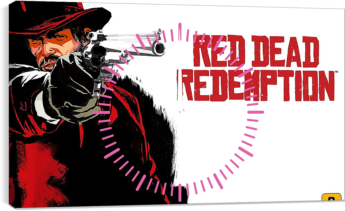 Часы картина - red dead redemption, cowboy, hat
