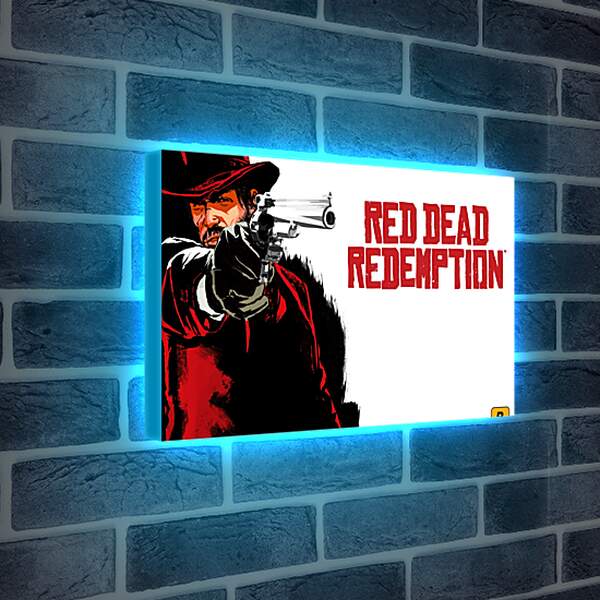 Лайтбокс световая панель - red dead redemption, cowboy, hat
