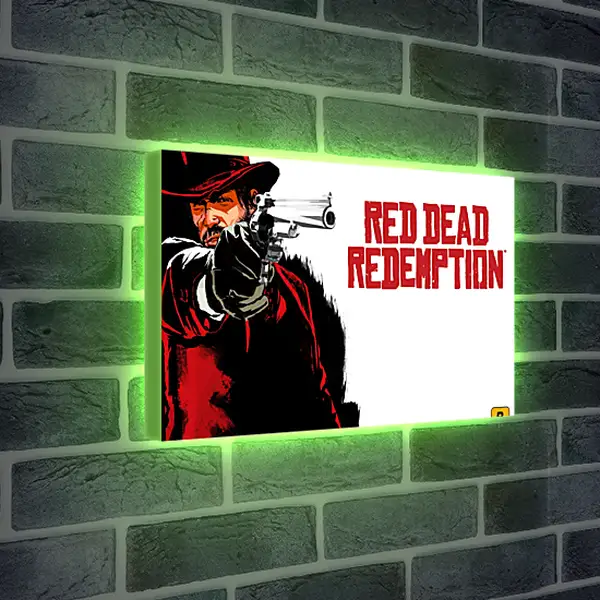 Лайтбокс световая панель - red dead redemption, cowboy, hat
