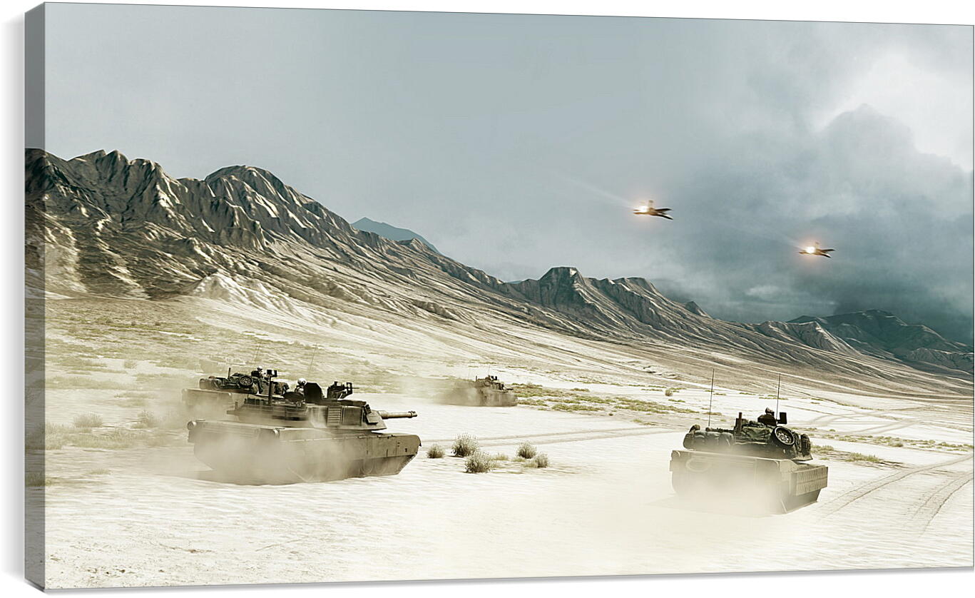 Постер и плакат - battlefield, tanks, mountains