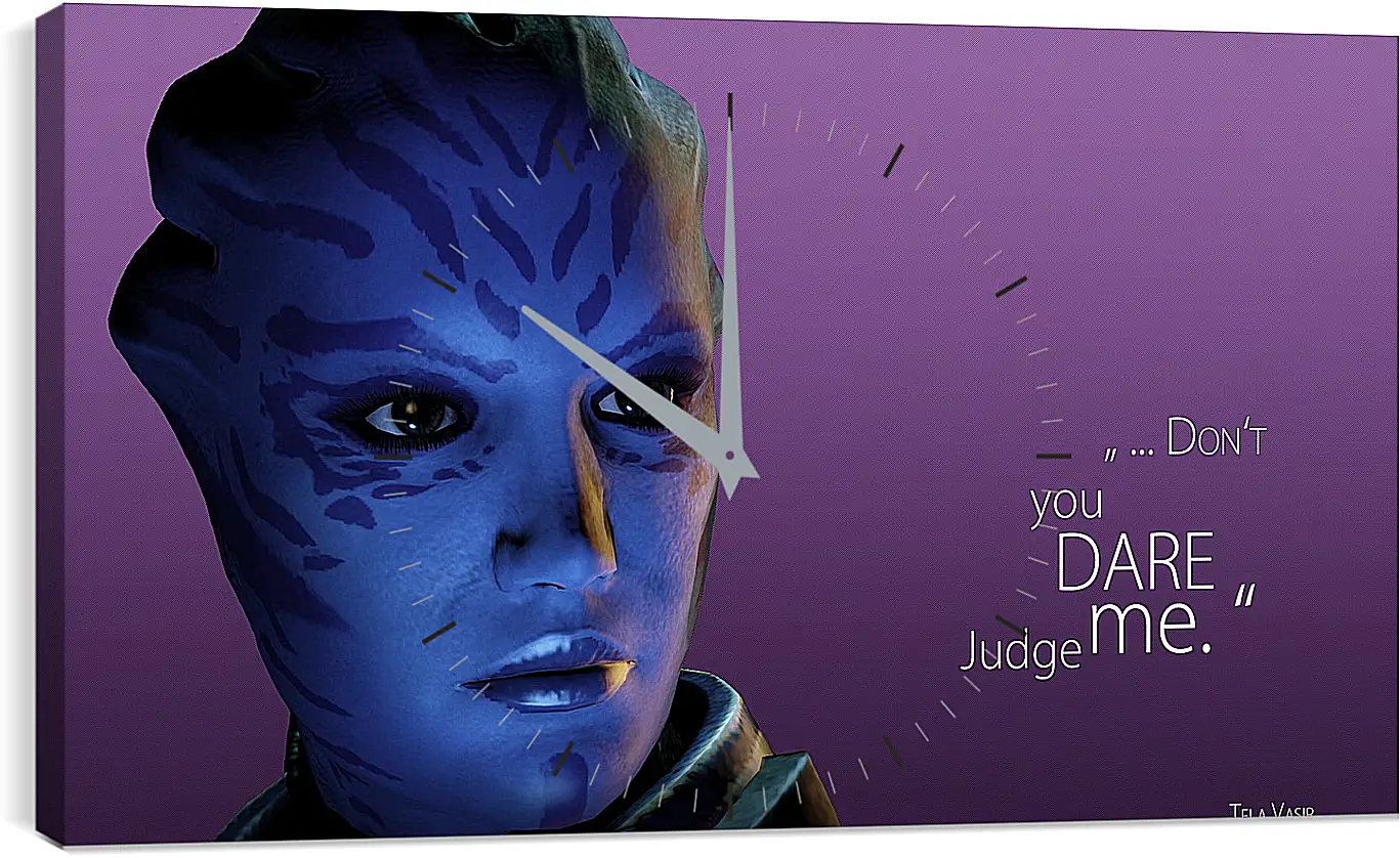 Часы картина - mass effect 3, tela vasir, quote
