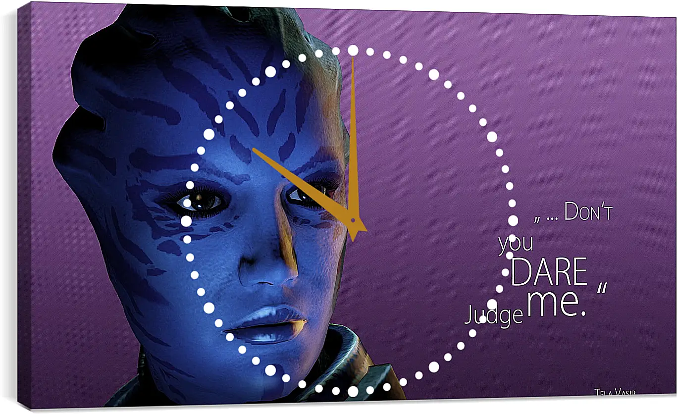 Часы картина - mass effect 3, tela vasir, quote
