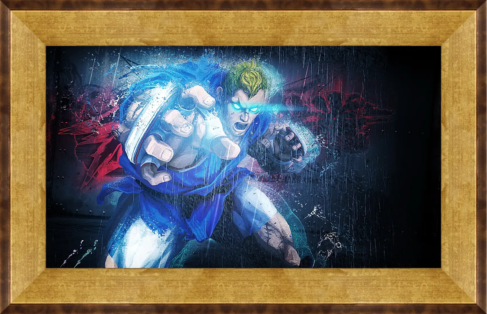 Картина в раме - street fighter x tekken, abel, magic
