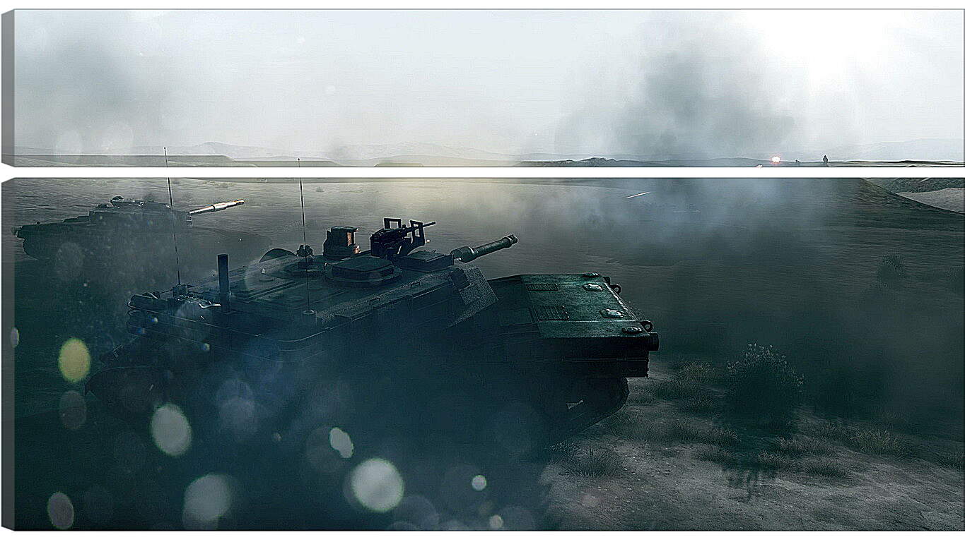 Модульная картина - battlefield 3, tanks, mountain