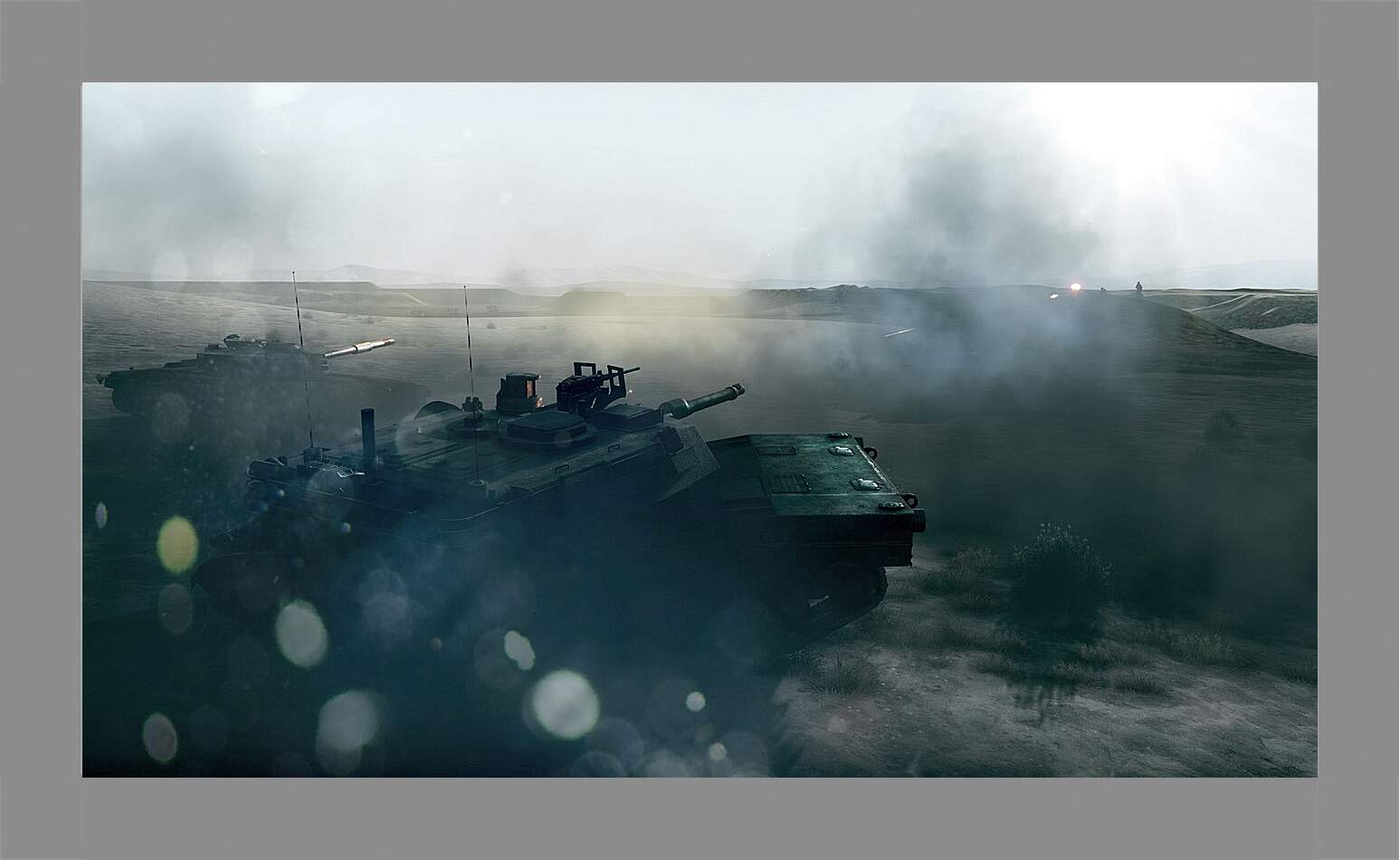 Картина в раме - battlefield 3, tanks, mountain
