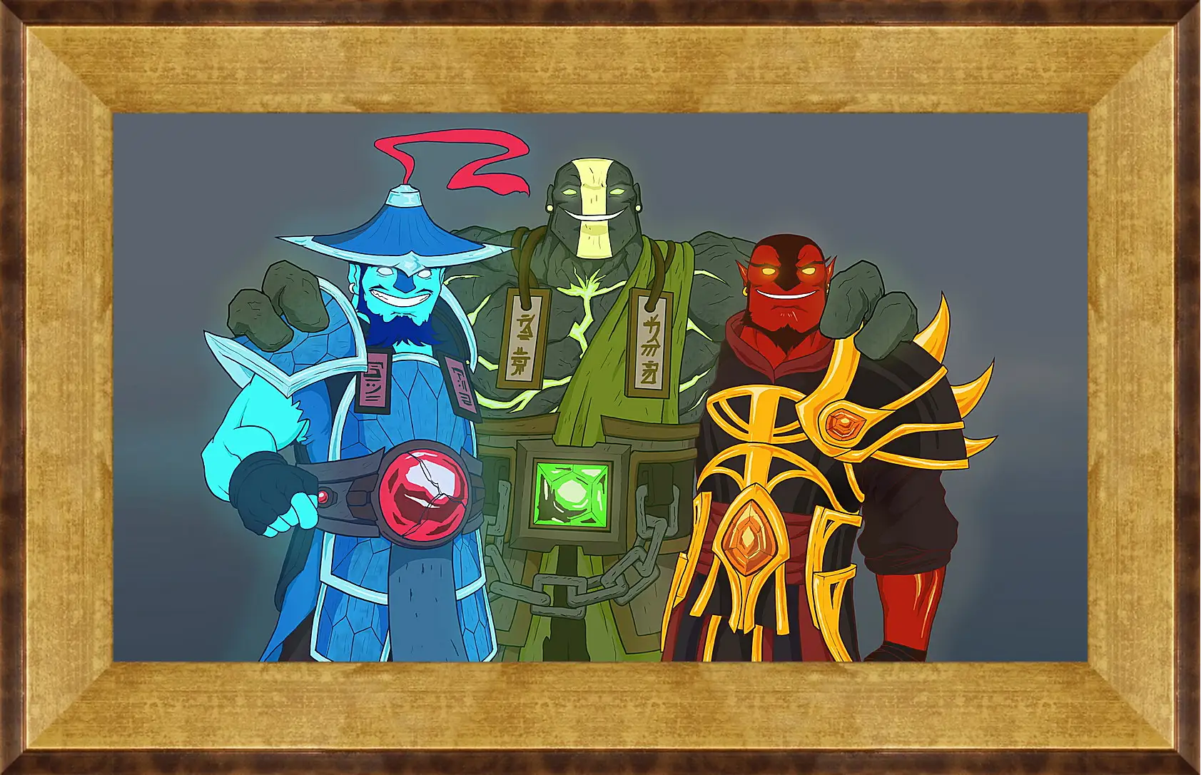 Картина в раме - spirit brothers, dota 2, art