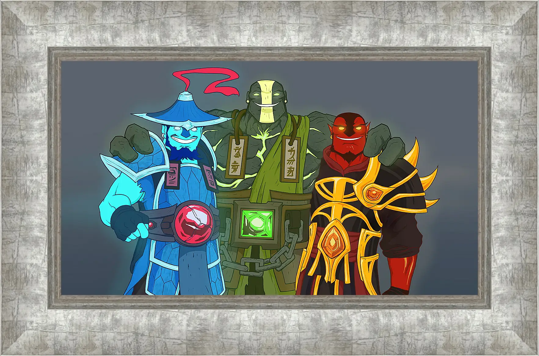 Картина в раме - spirit brothers, dota 2, art