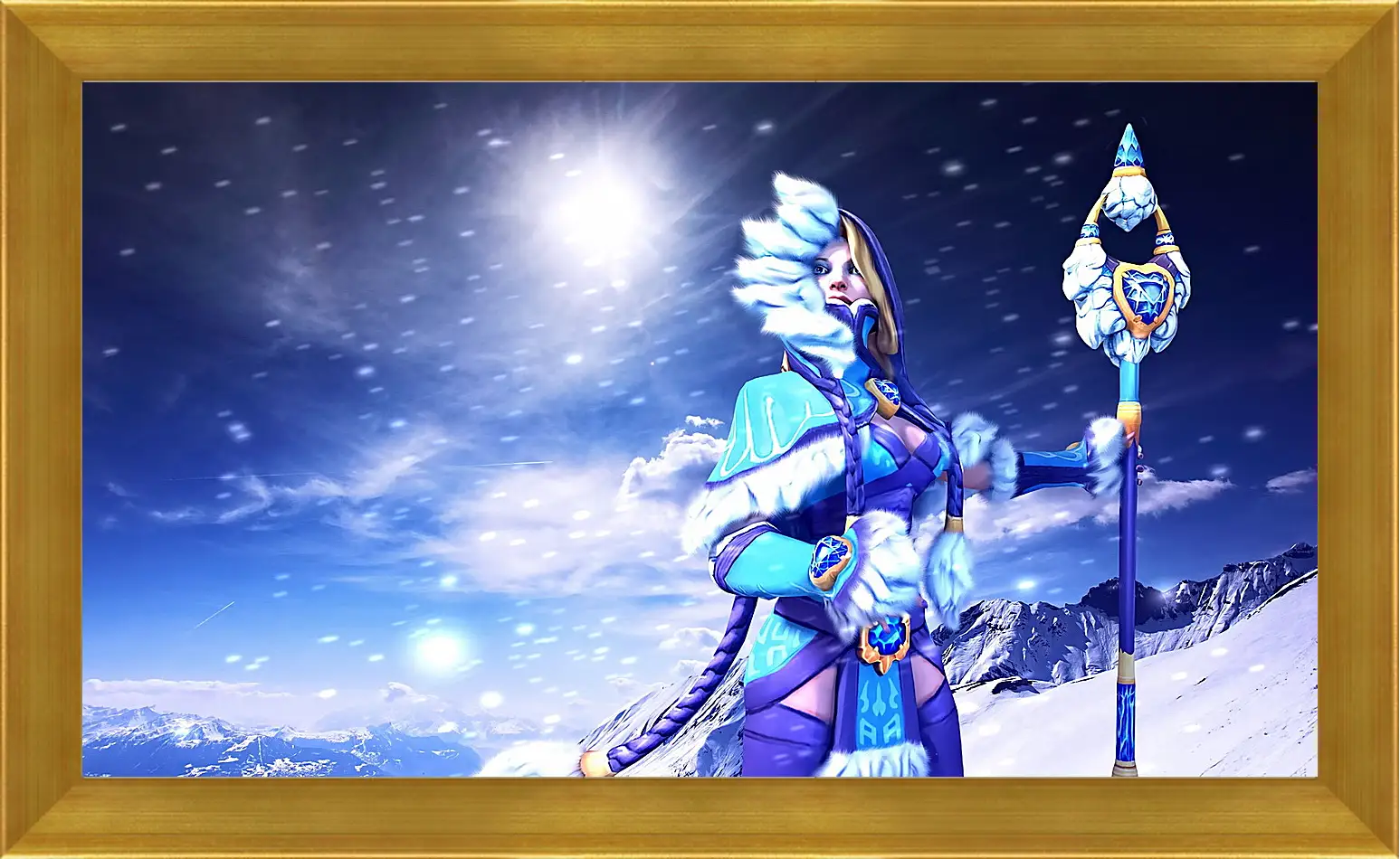 Картина в раме - crystal maiden, dota 2, art