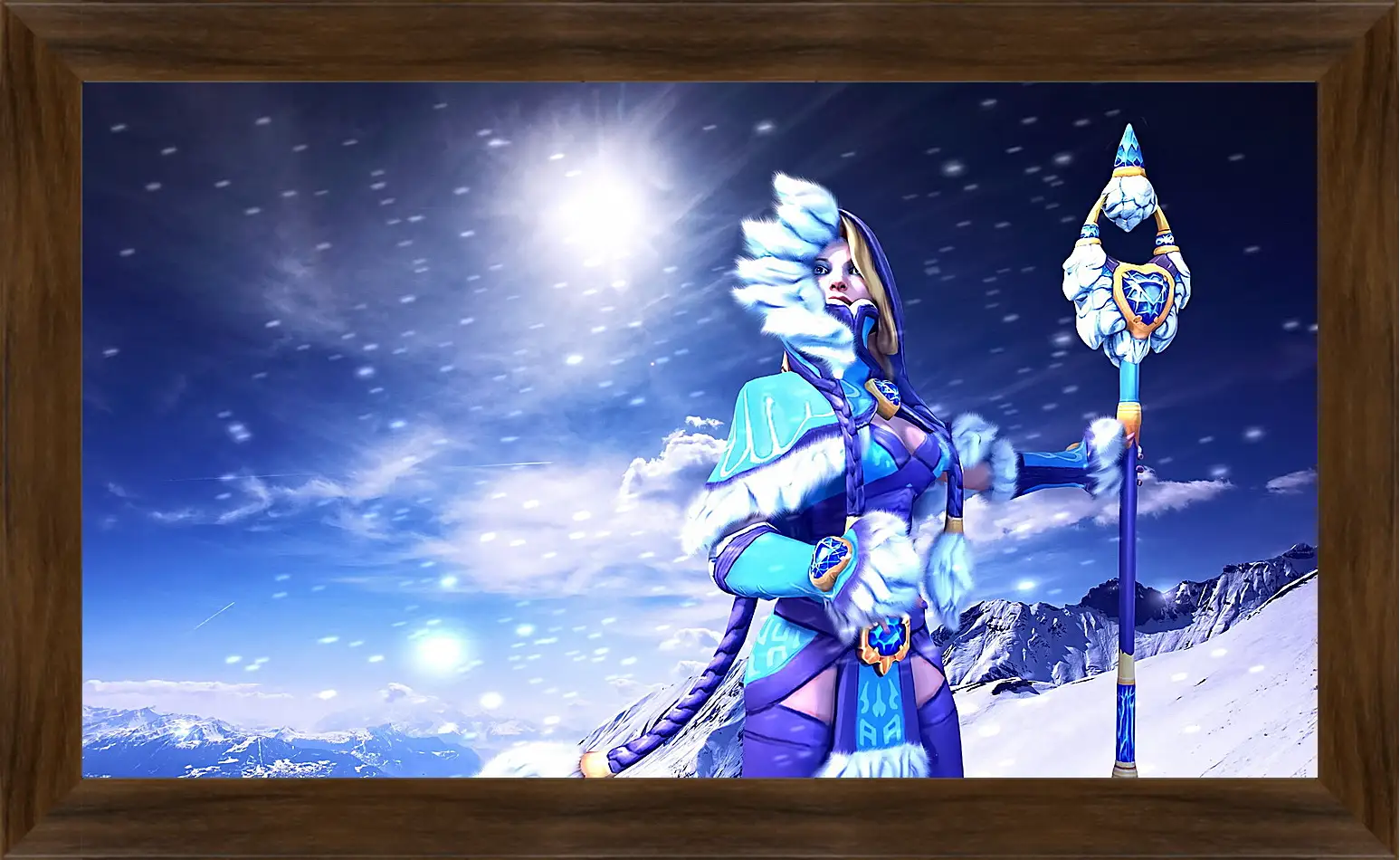 Картина в раме - crystal maiden, dota 2, art