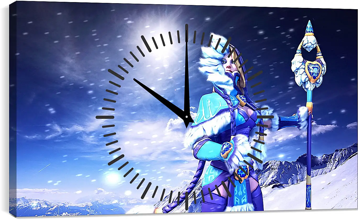 Часы картина - crystal maiden, dota 2, art