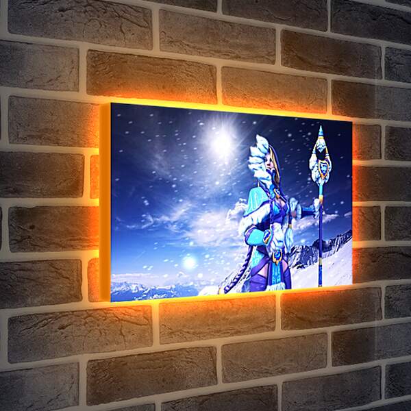 Лайтбокс световая панель - crystal maiden, dota 2, art
