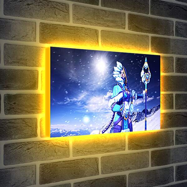Лайтбокс световая панель - crystal maiden, dota 2, art