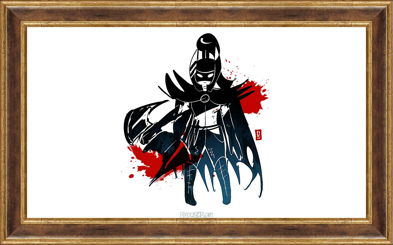 Картина в раме - phantom assassin, dota 2, simple art