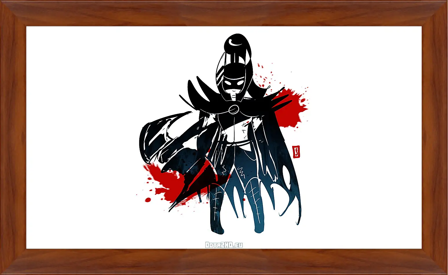 Картина в раме - phantom assassin, dota 2, simple art