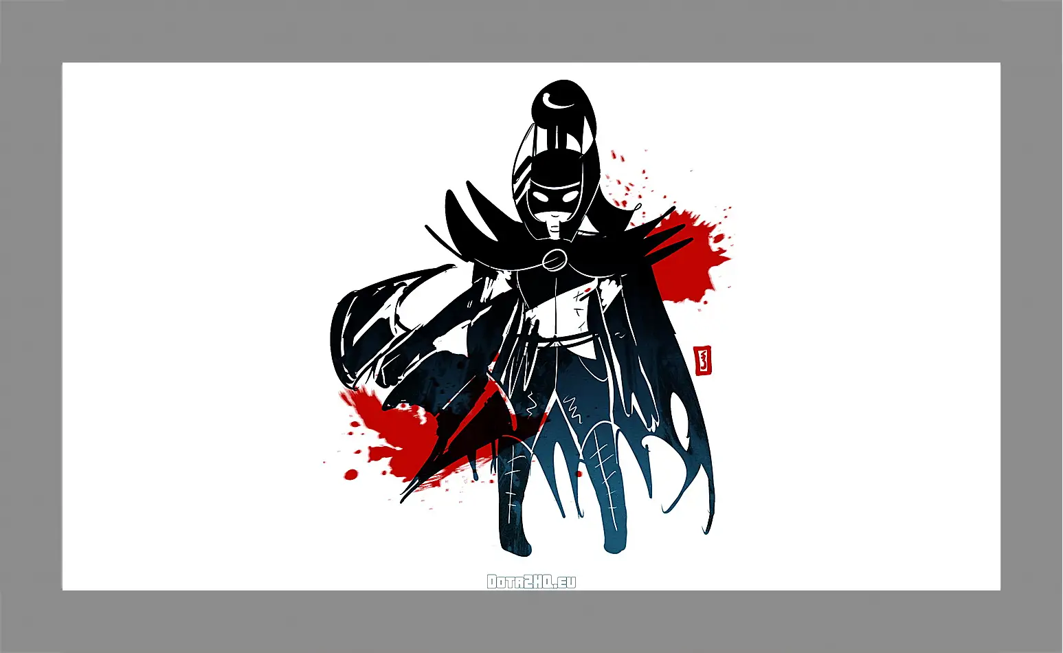 Картина в раме - phantom assassin, dota 2, simple art