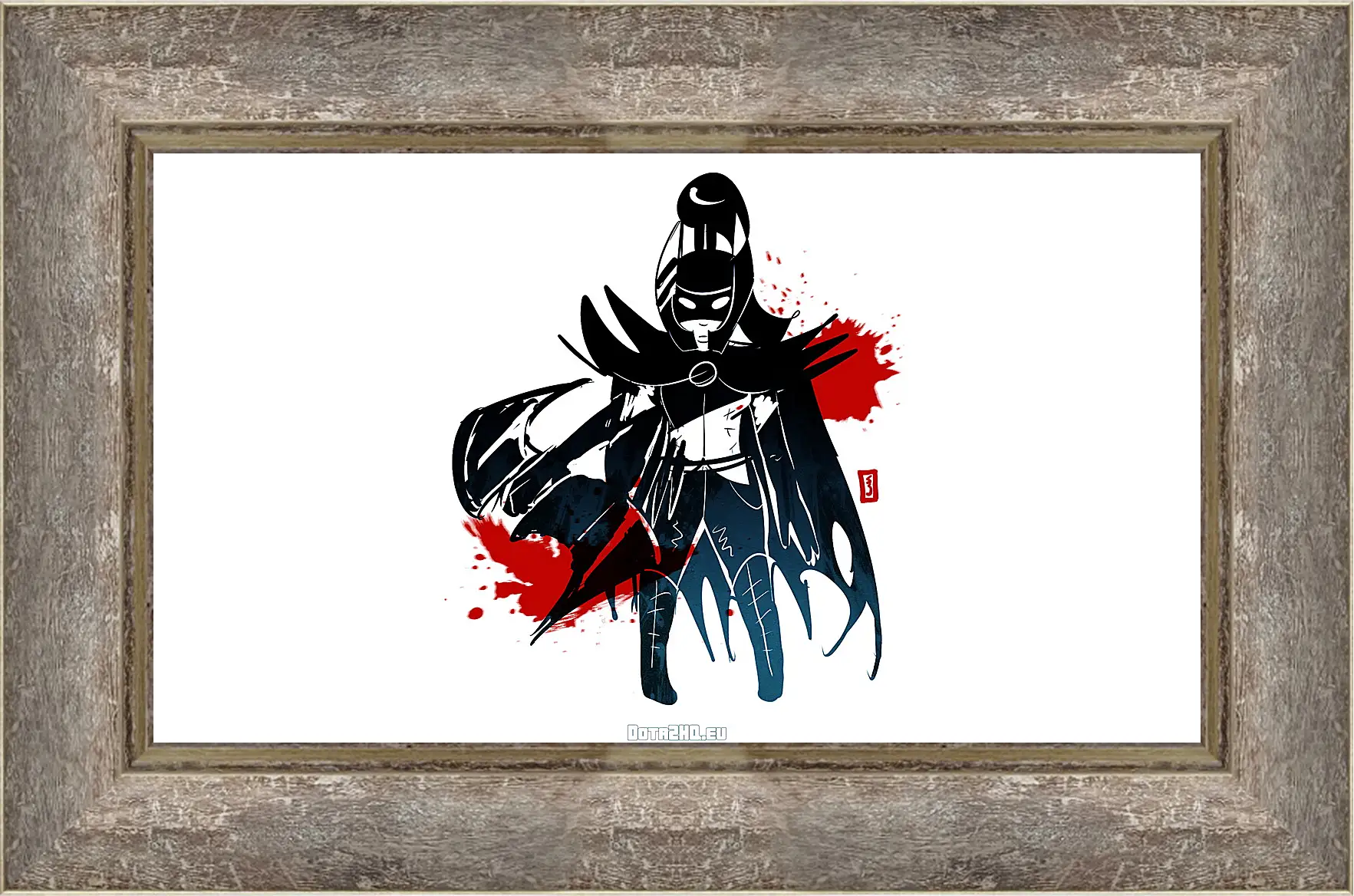 Картина в раме - phantom assassin, dota 2, simple art