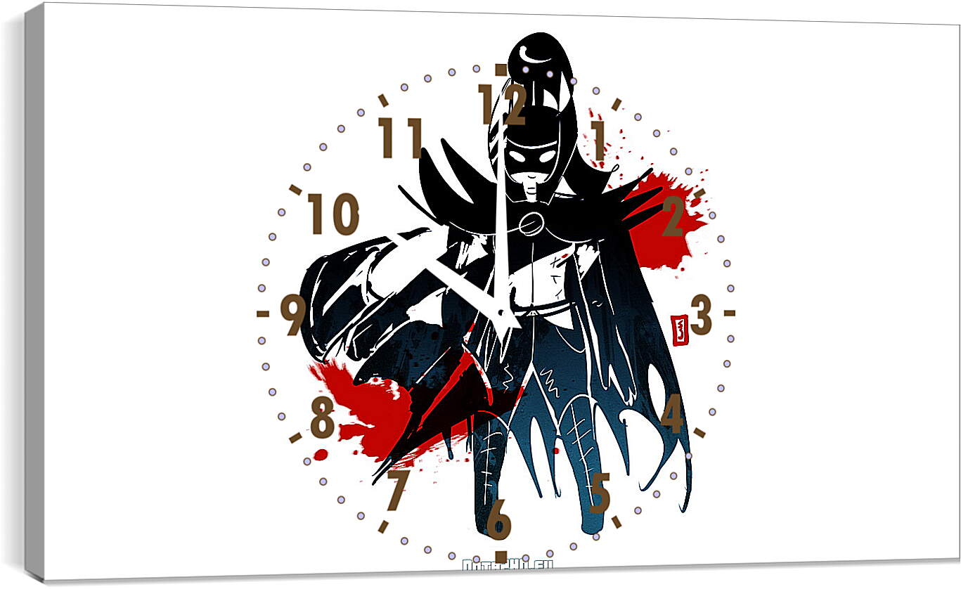 Часы картина - phantom assassin, dota 2, simple art