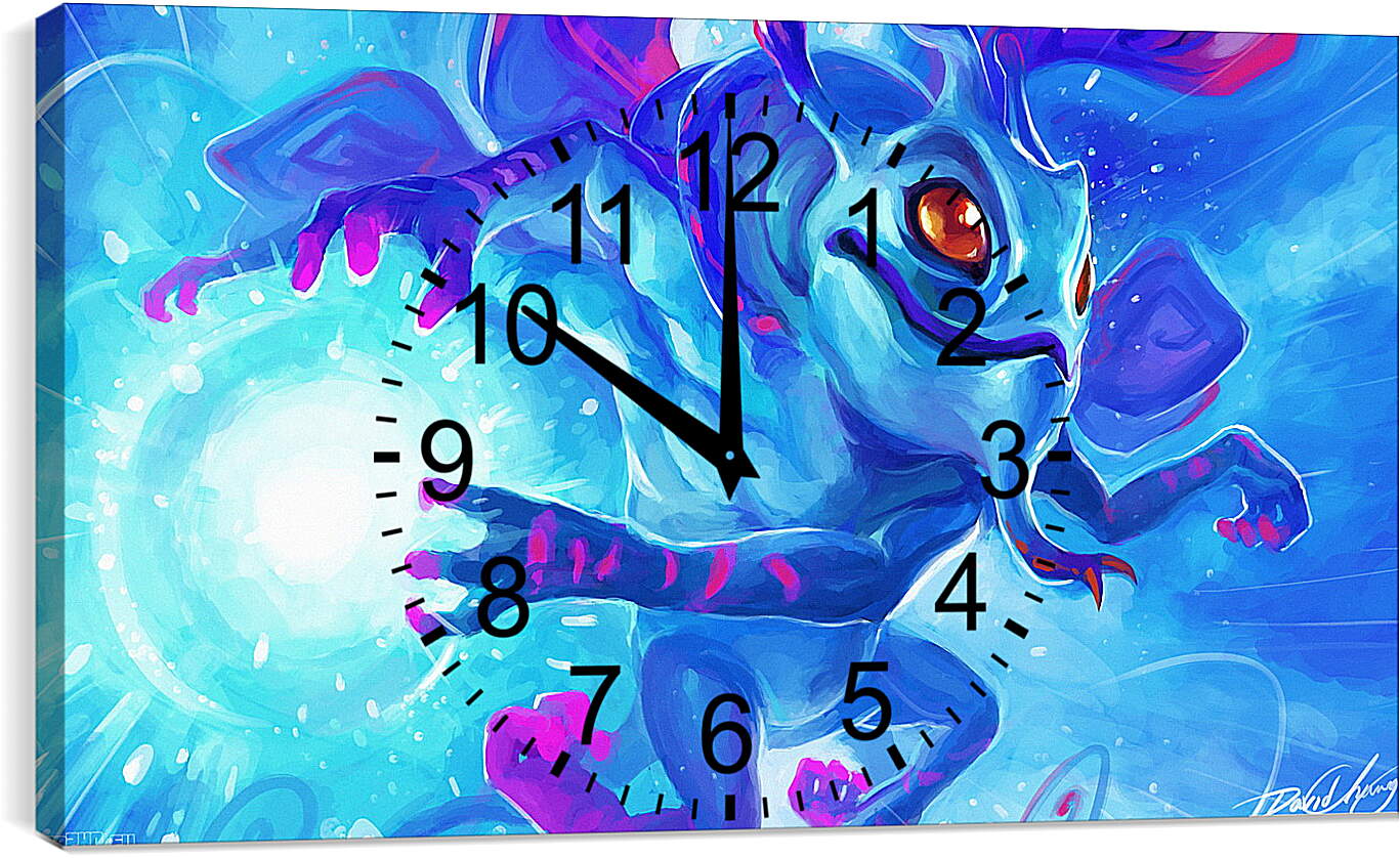 Часы картина - puck, faerie dragon, dota 2