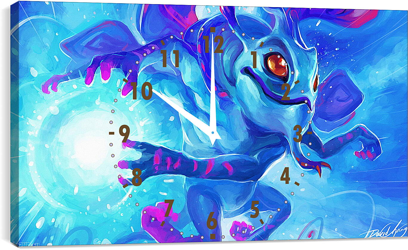 Часы картина - puck, faerie dragon, dota 2