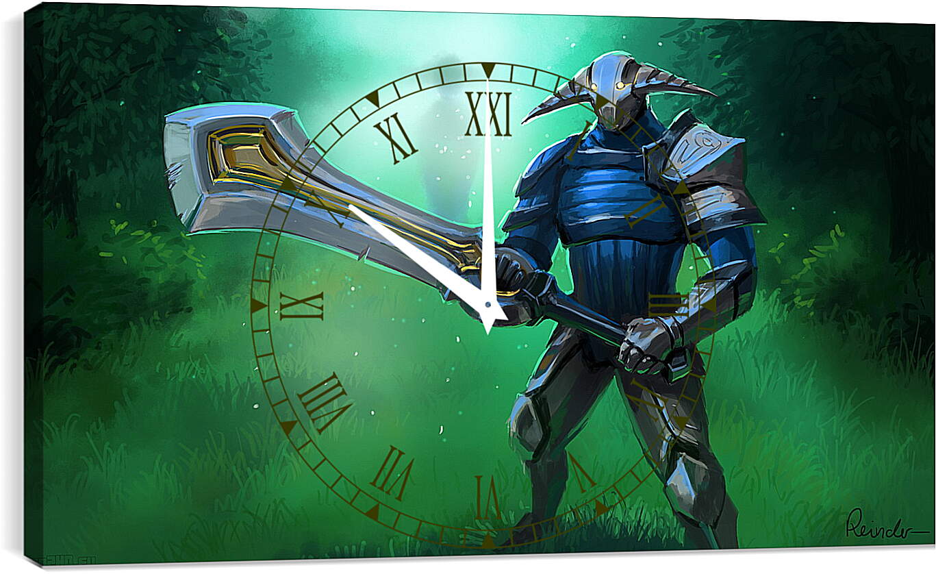Часы картина - sven, rogue knight, dota 2
