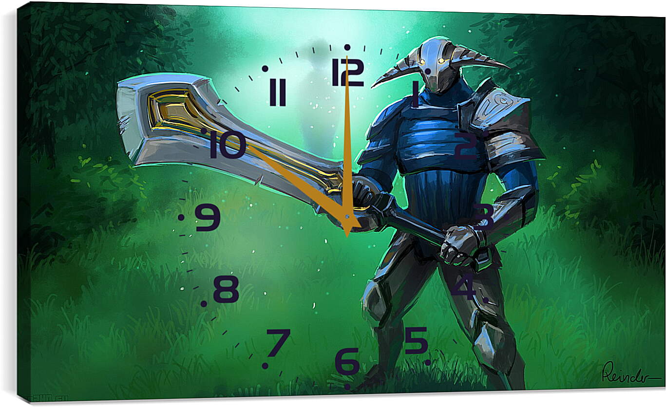Часы картина - sven, rogue knight, dota 2