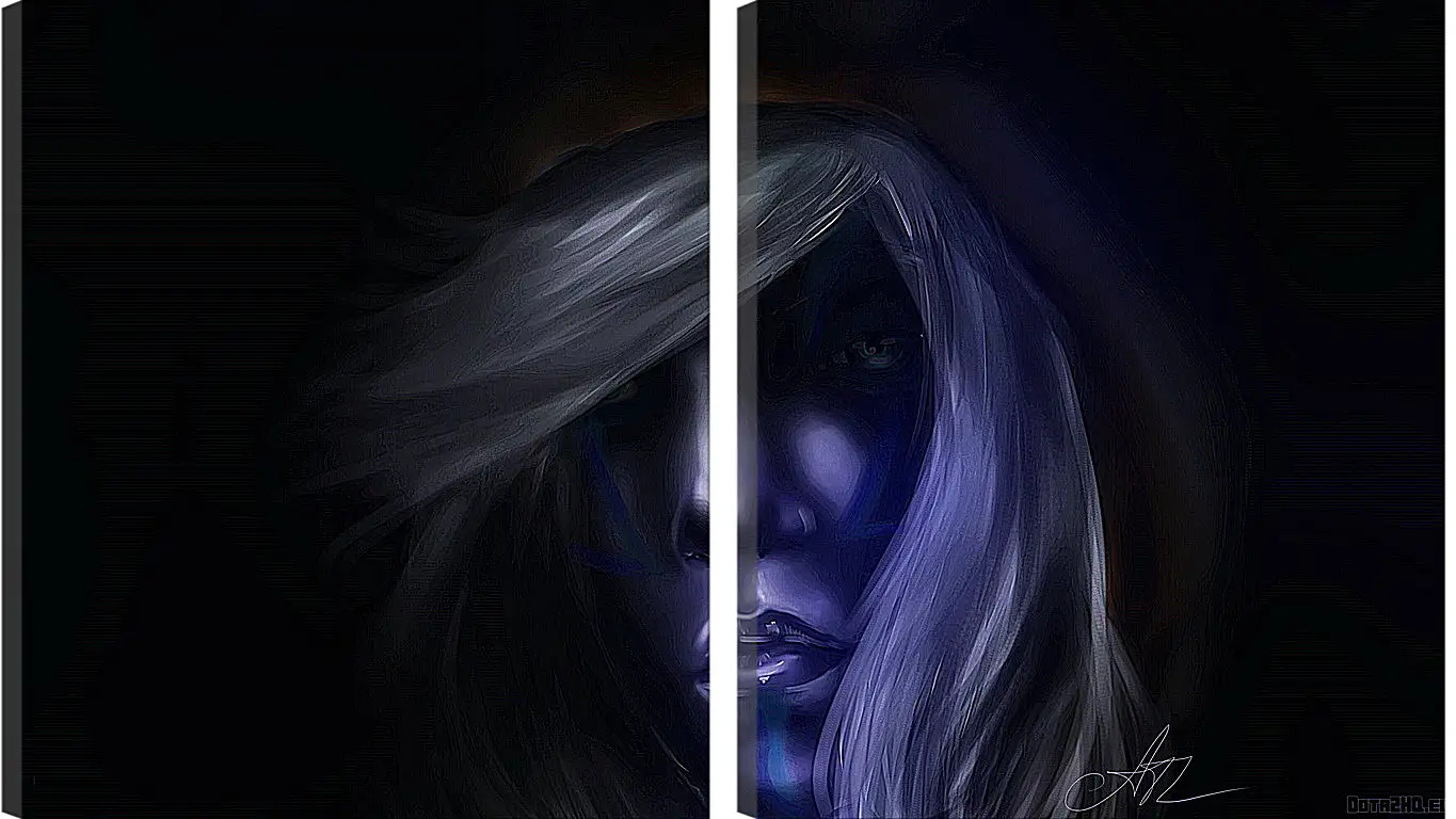 Модульная картина - dota 2, drow ranger, art