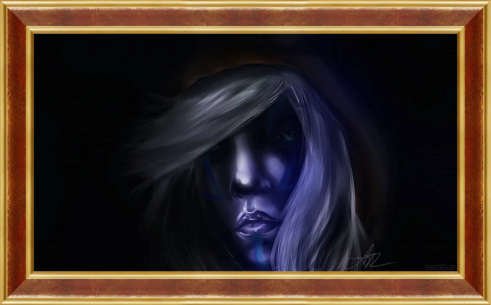 Картина в раме - dota 2, drow ranger, art