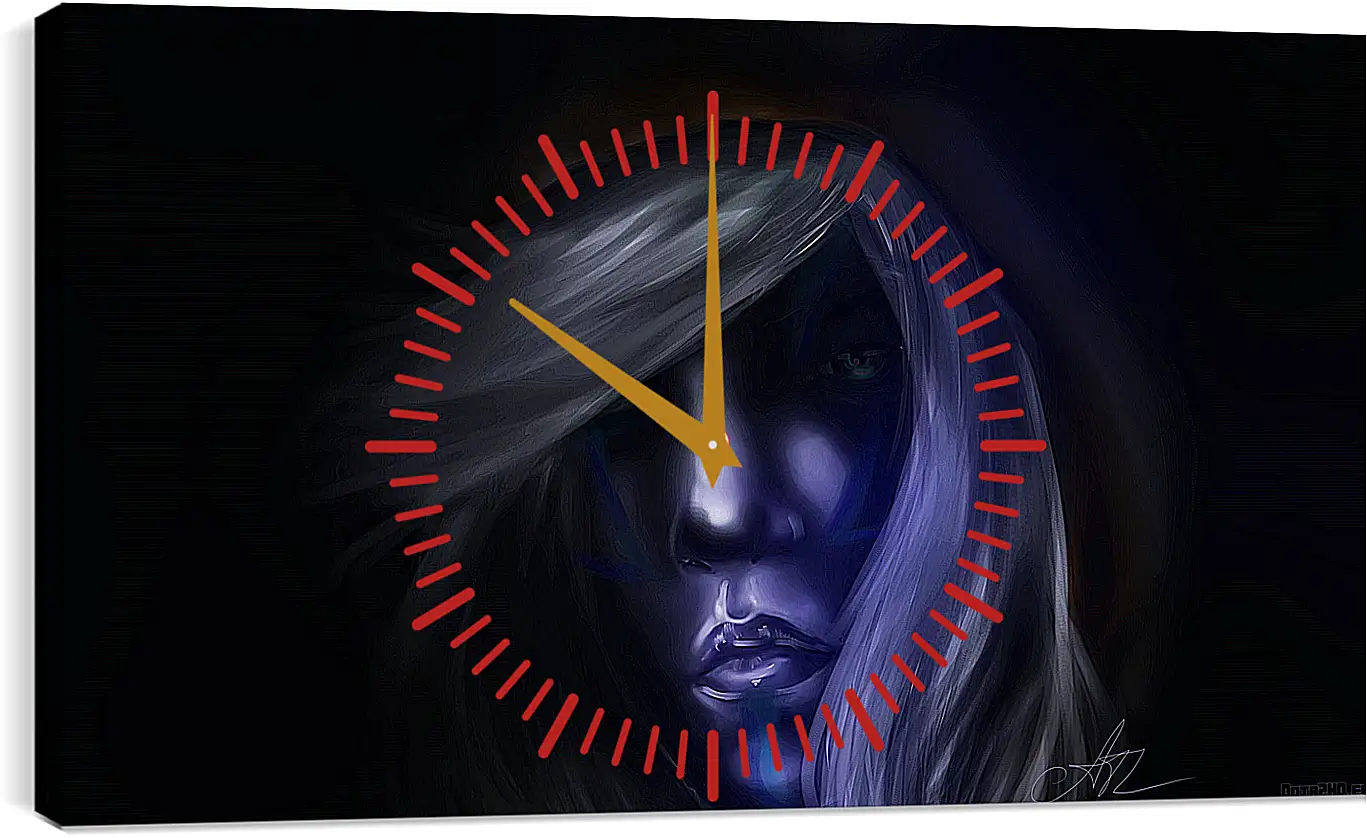 Часы картина - dota 2, drow ranger, art