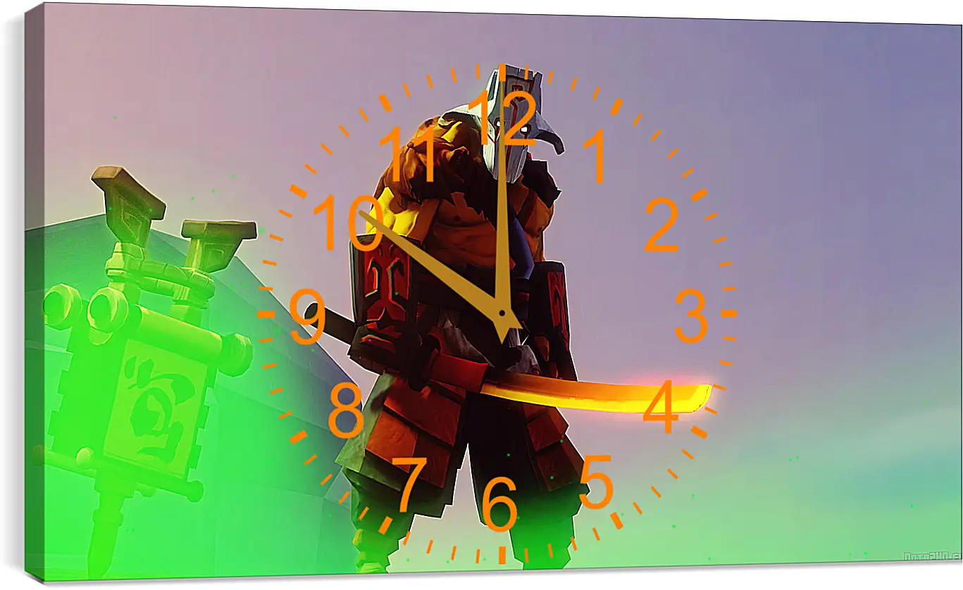 Часы картина - juggernaut, 3d, dota 2