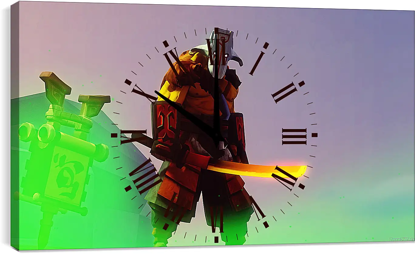 Часы картина - juggernaut, 3d, dota 2