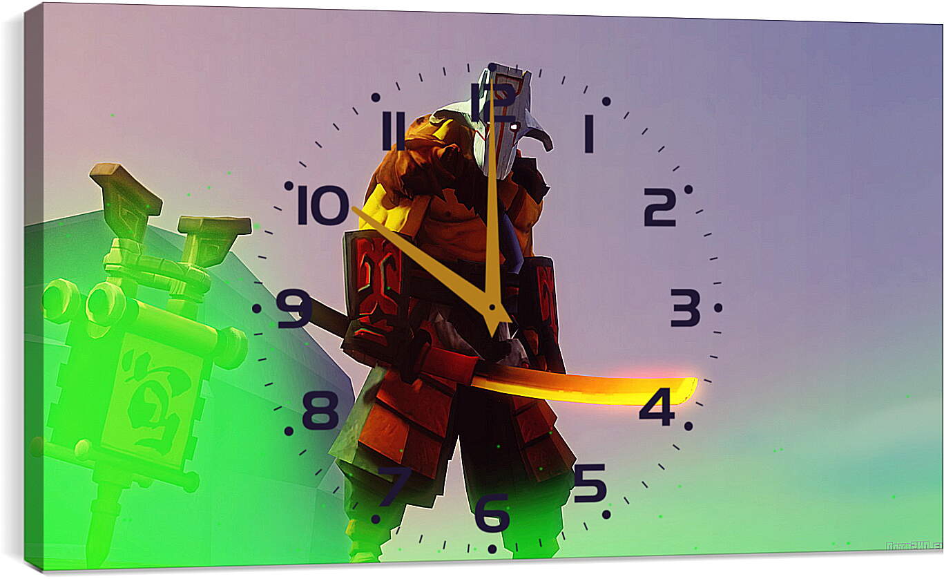 Часы картина - juggernaut, 3d, dota 2