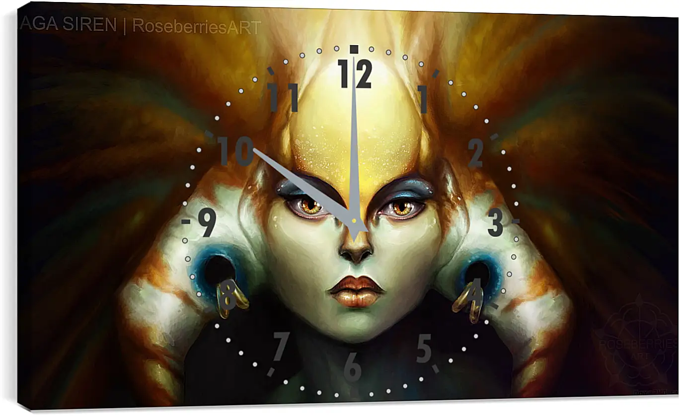 Часы картина - dota 2, art, naga siren