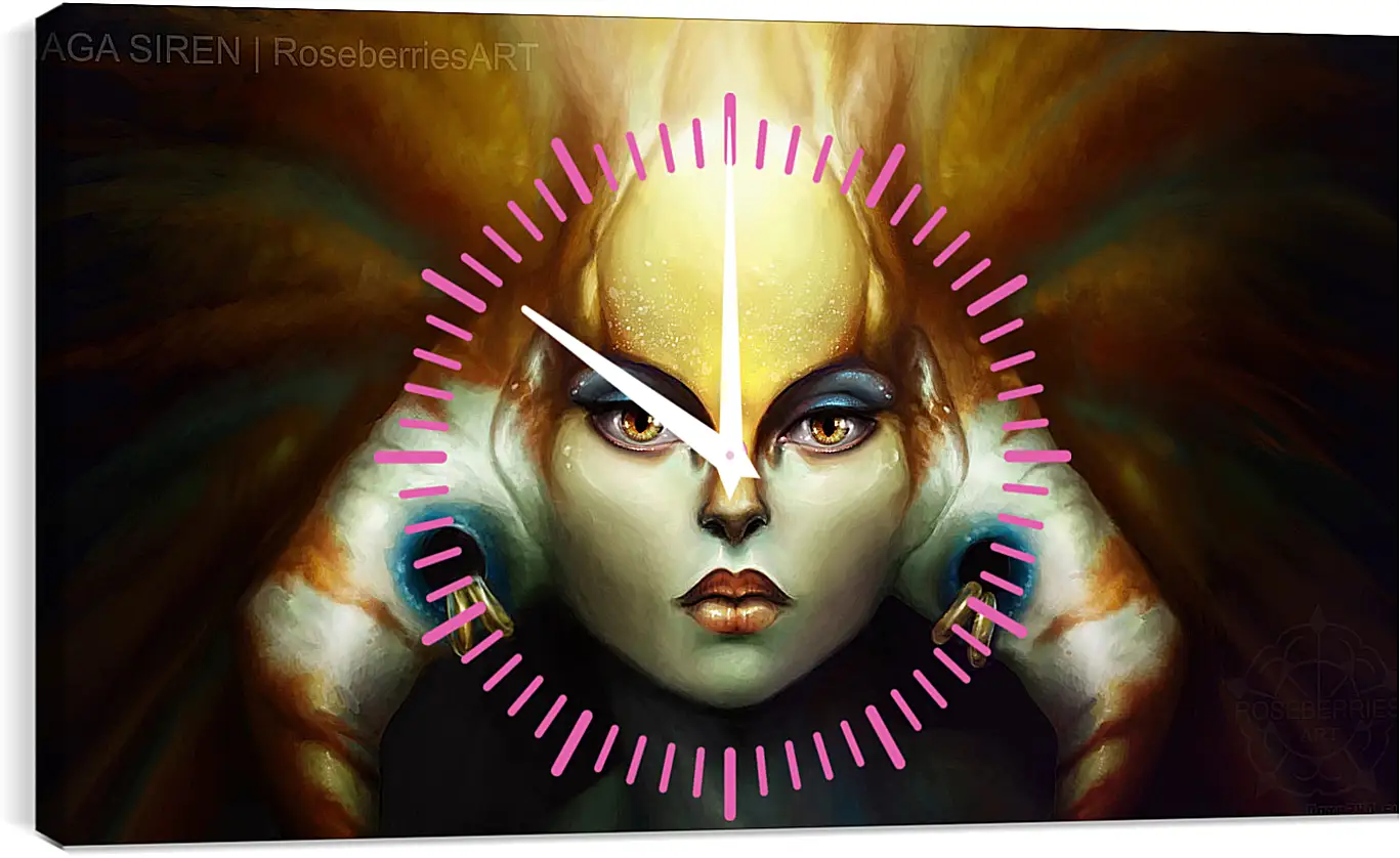 Часы картина - dota 2, art, naga siren