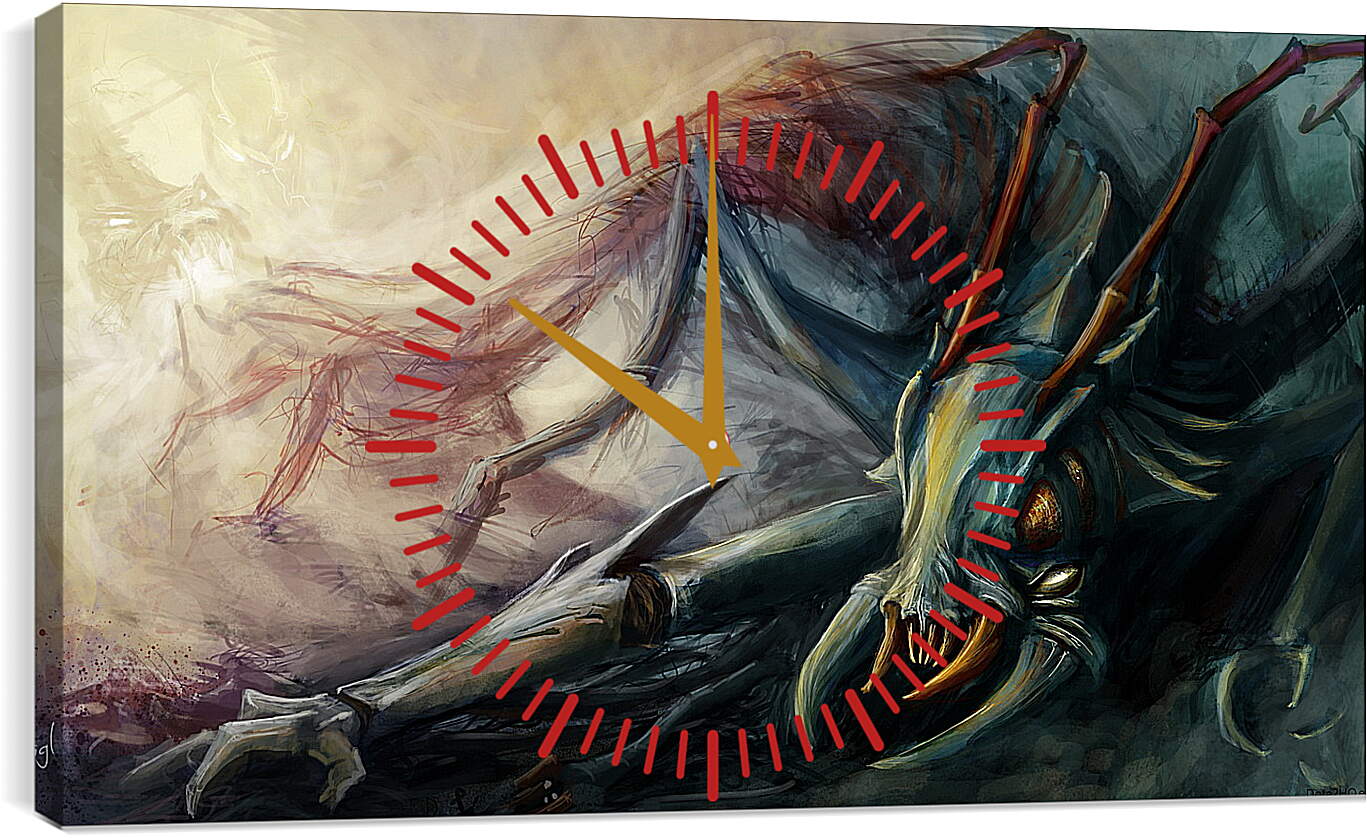 Часы картина - weaver, dota 2, art