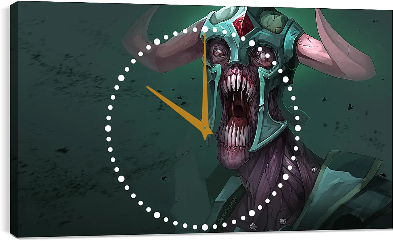Часы картина - undying, dota 2, art