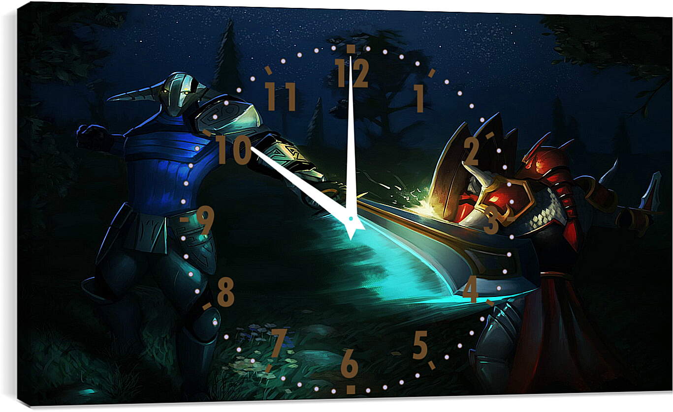 Часы картина - sven, dragon knight, dota 2