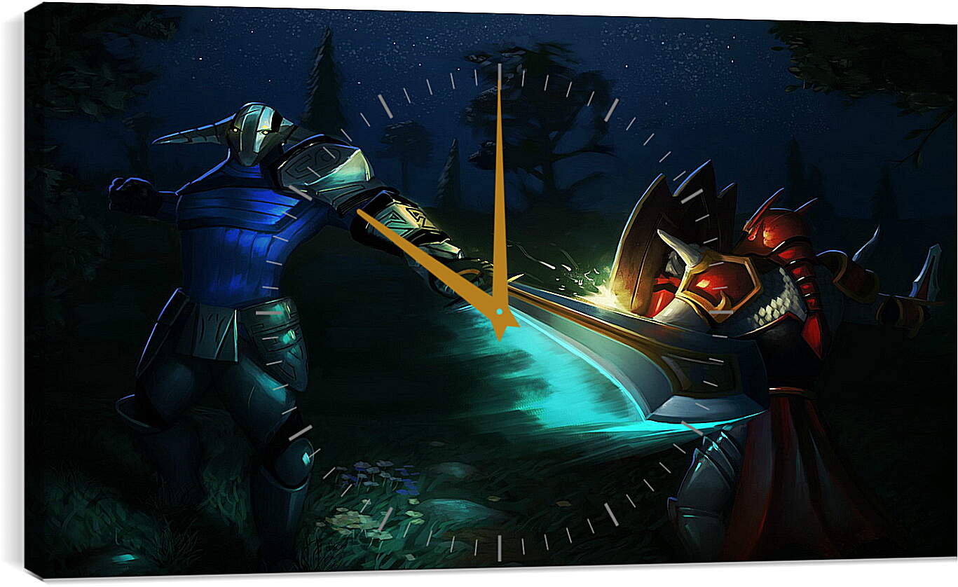 Часы картина - sven, dragon knight, dota 2