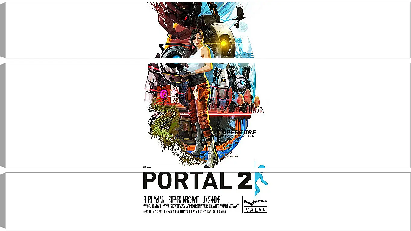 Модульная картина - portal, portal 2, game
