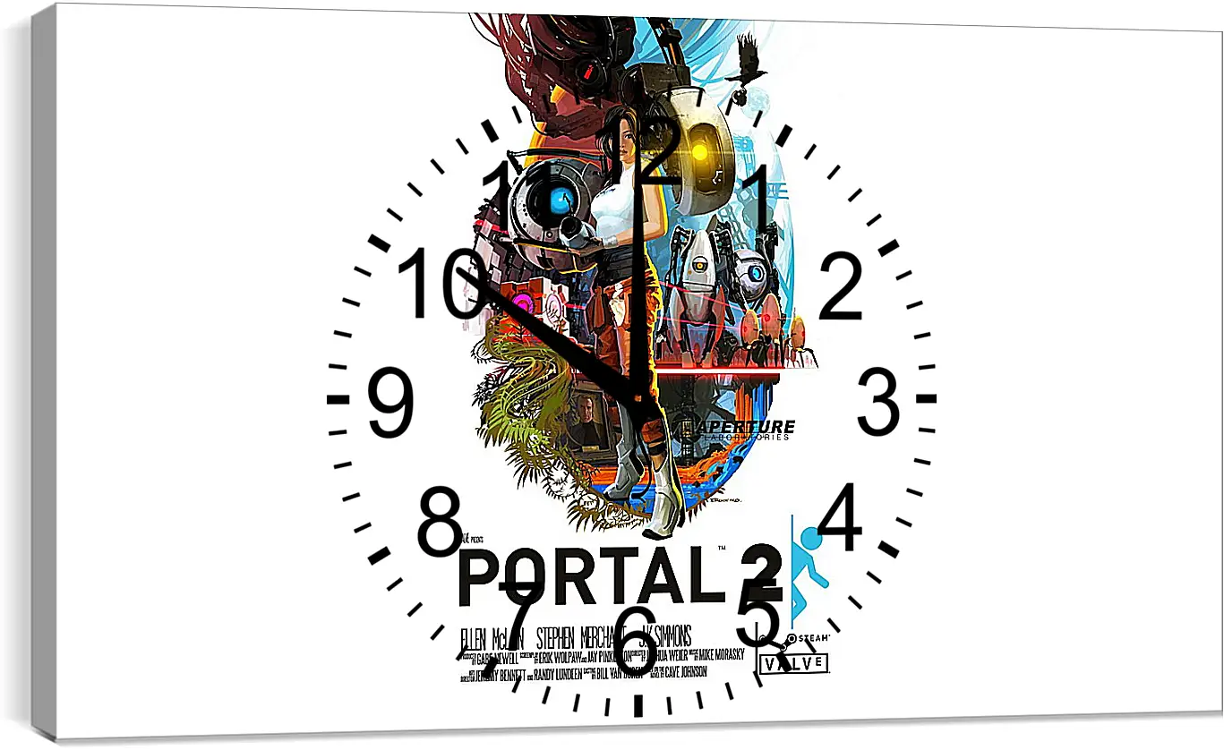 Часы картина - portal, portal 2, game
