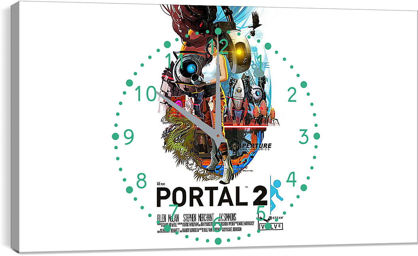 Часы картина - portal, portal 2, game

