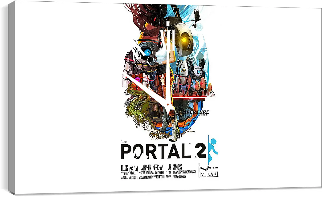 Часы картина - portal, portal 2, game
