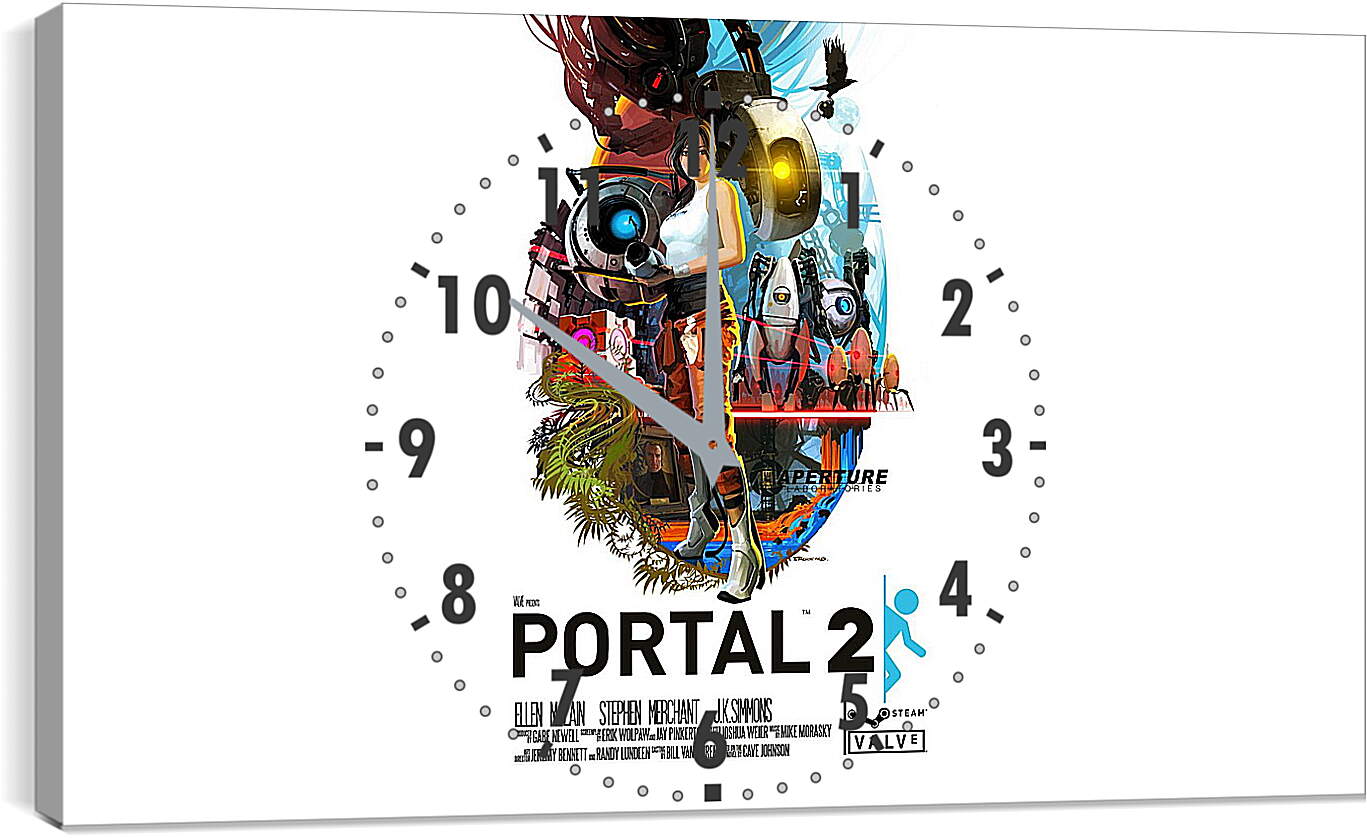 Часы картина - portal, portal 2, game

