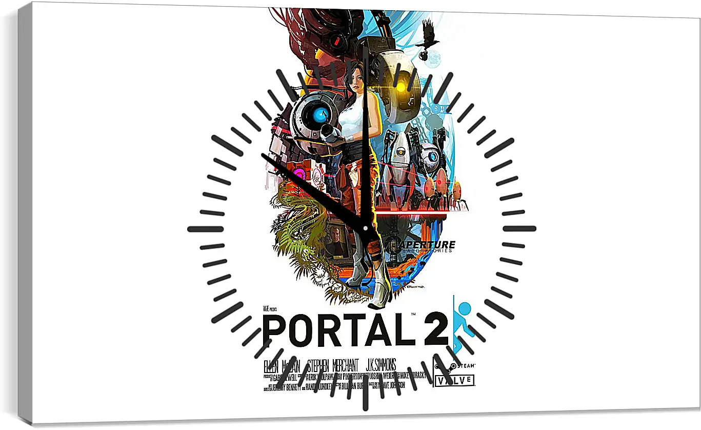 Часы картина - portal, portal 2, game
