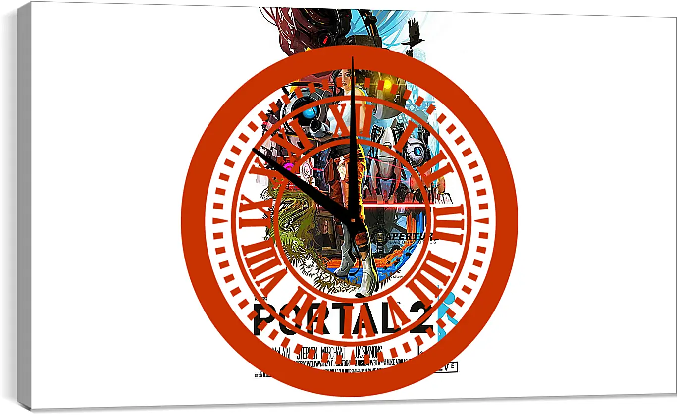 Часы картина - portal, portal 2, game
