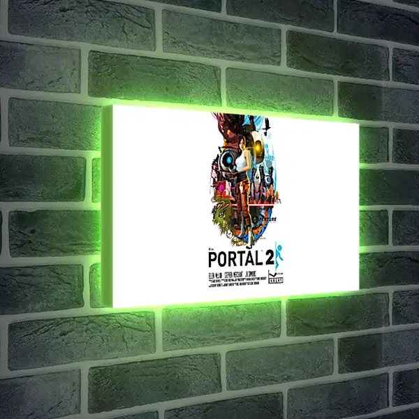 Лайтбокс световая панель - portal, portal 2, game
