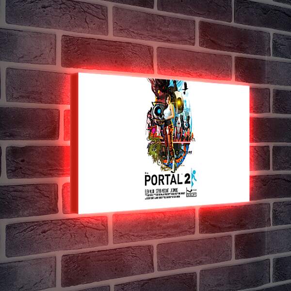 Лайтбокс световая панель - portal, portal 2, game
