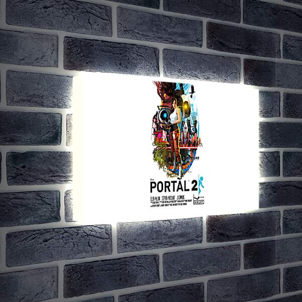 Лайтбокс световая панель - portal, portal 2, game
