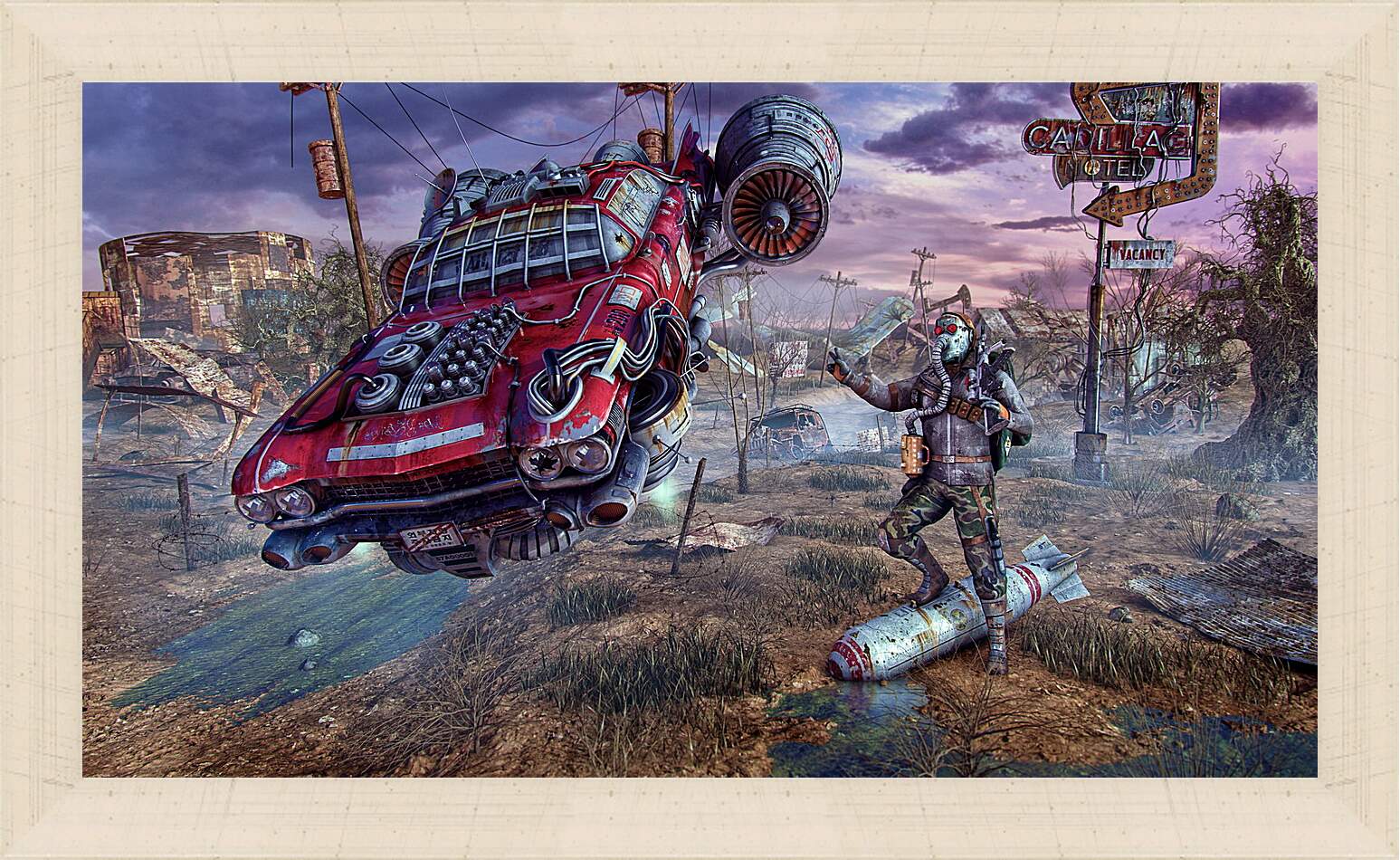 Картина в раме - fallout, wasteland, cars