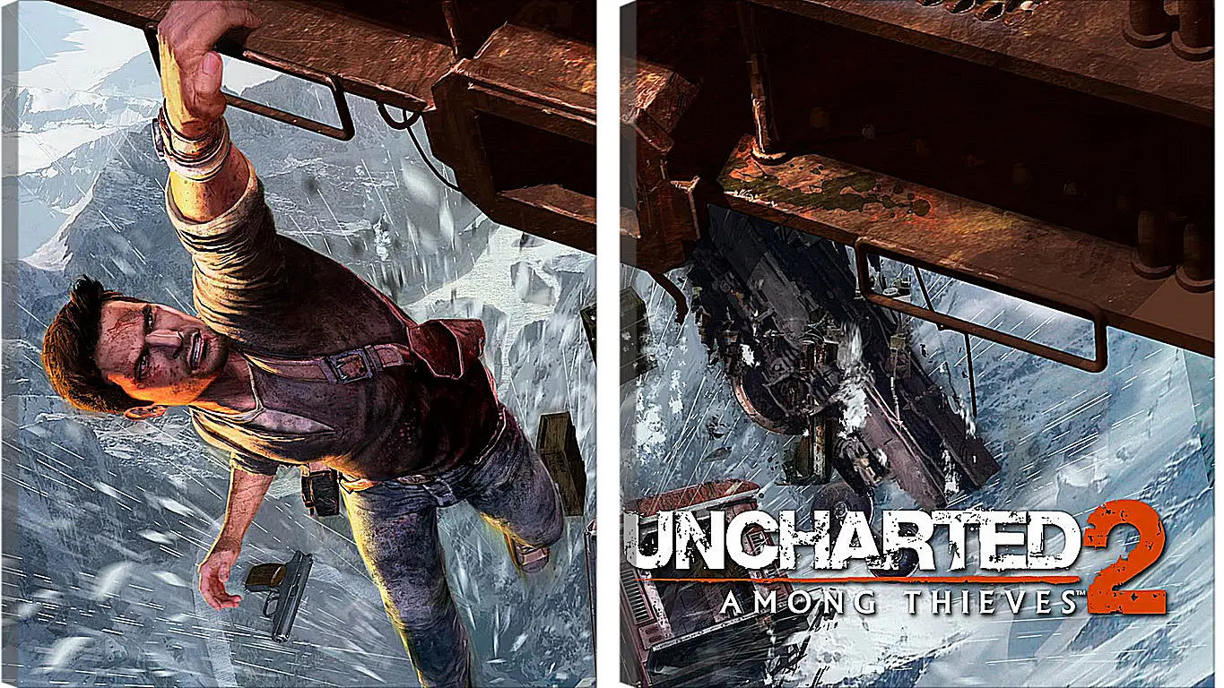 Модульная картина - uncharted 2 among thieves, uncharted 2, danger